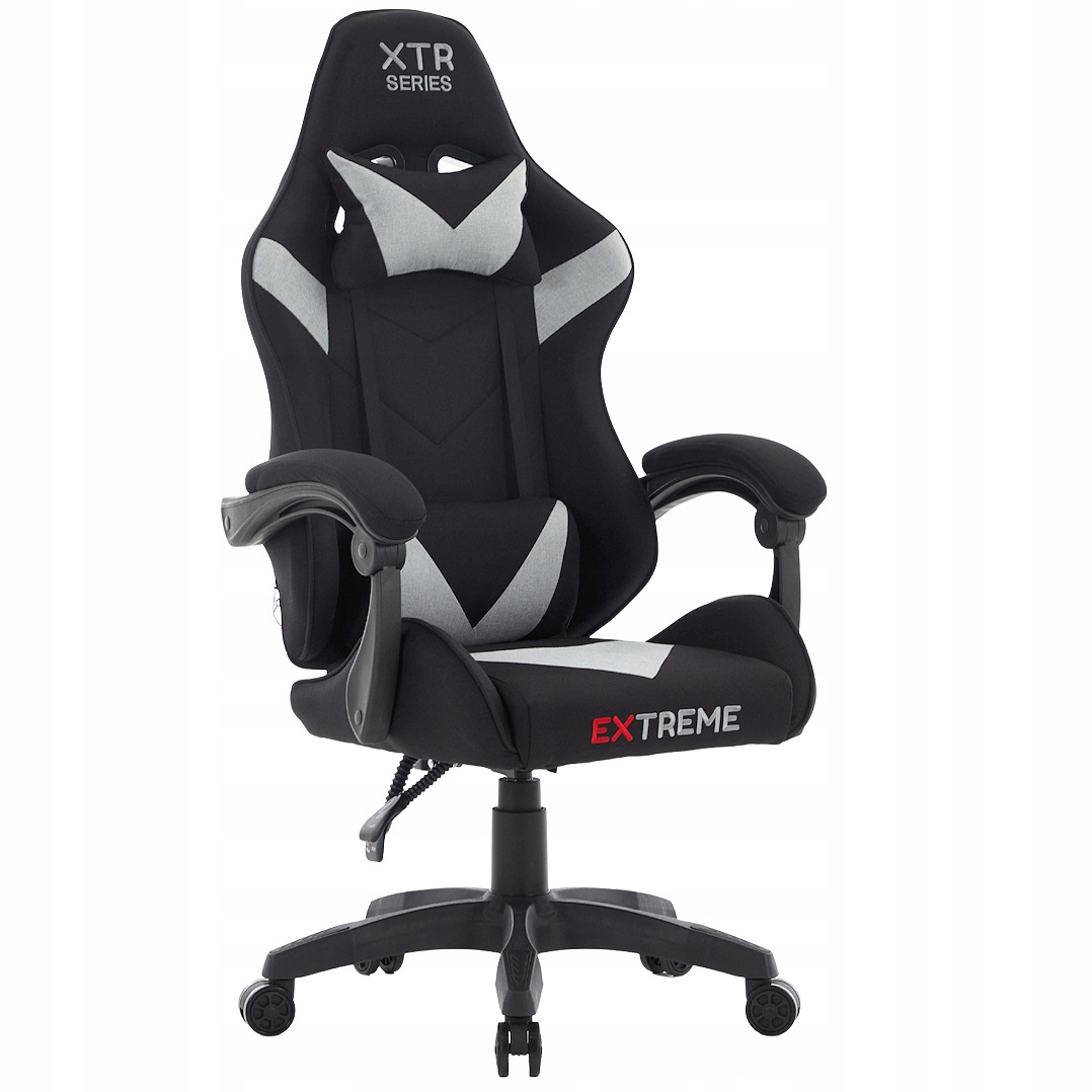 Herní křeslo pro hráče Kubelkové Opěradlo Sklopné Pohodlné černá šedá