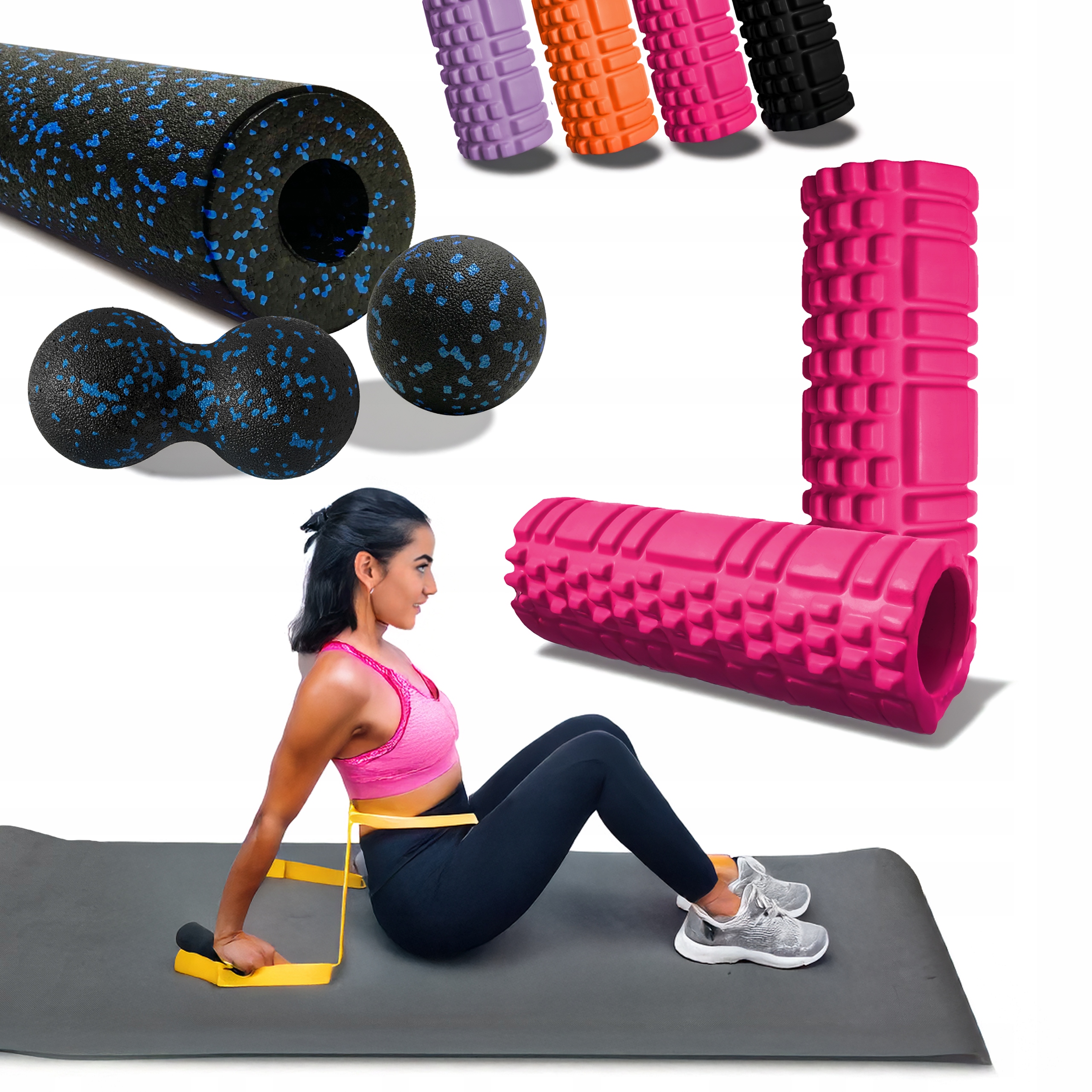 mata, roller zestaw do Masażu i Ćwiczeń Sport For Fun
