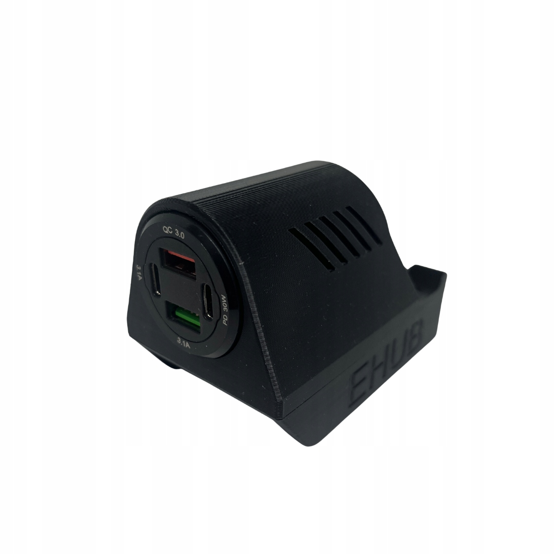 Ładowarka Usb z ekranem Led, 2x Usb-a +2x Usb-c 5V, zasilanie DeWalt 18V