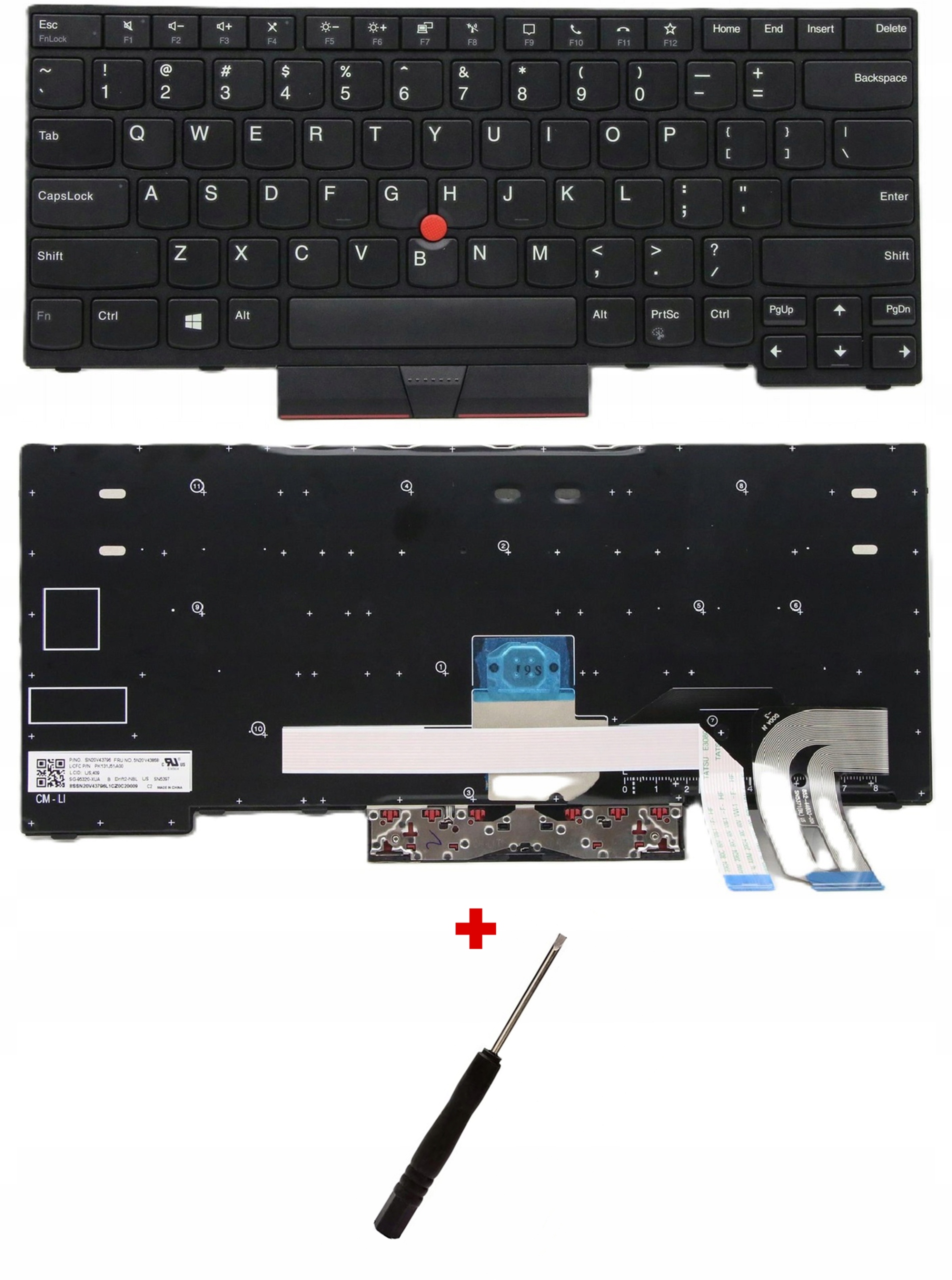 Klávesnice pro notebook Lenovo ThinkPad T480s T490 E480 E485 E490 L380 L390