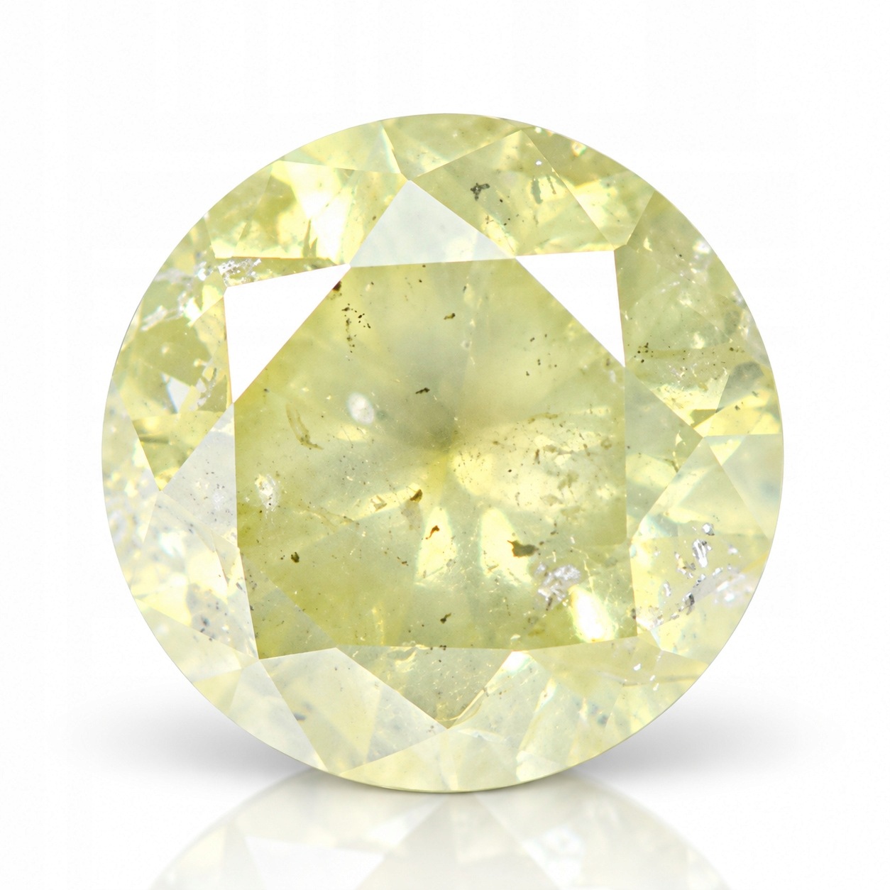Přírodní diamant 0.42 ct Žlutý Briliant I1 certifikát Wbd