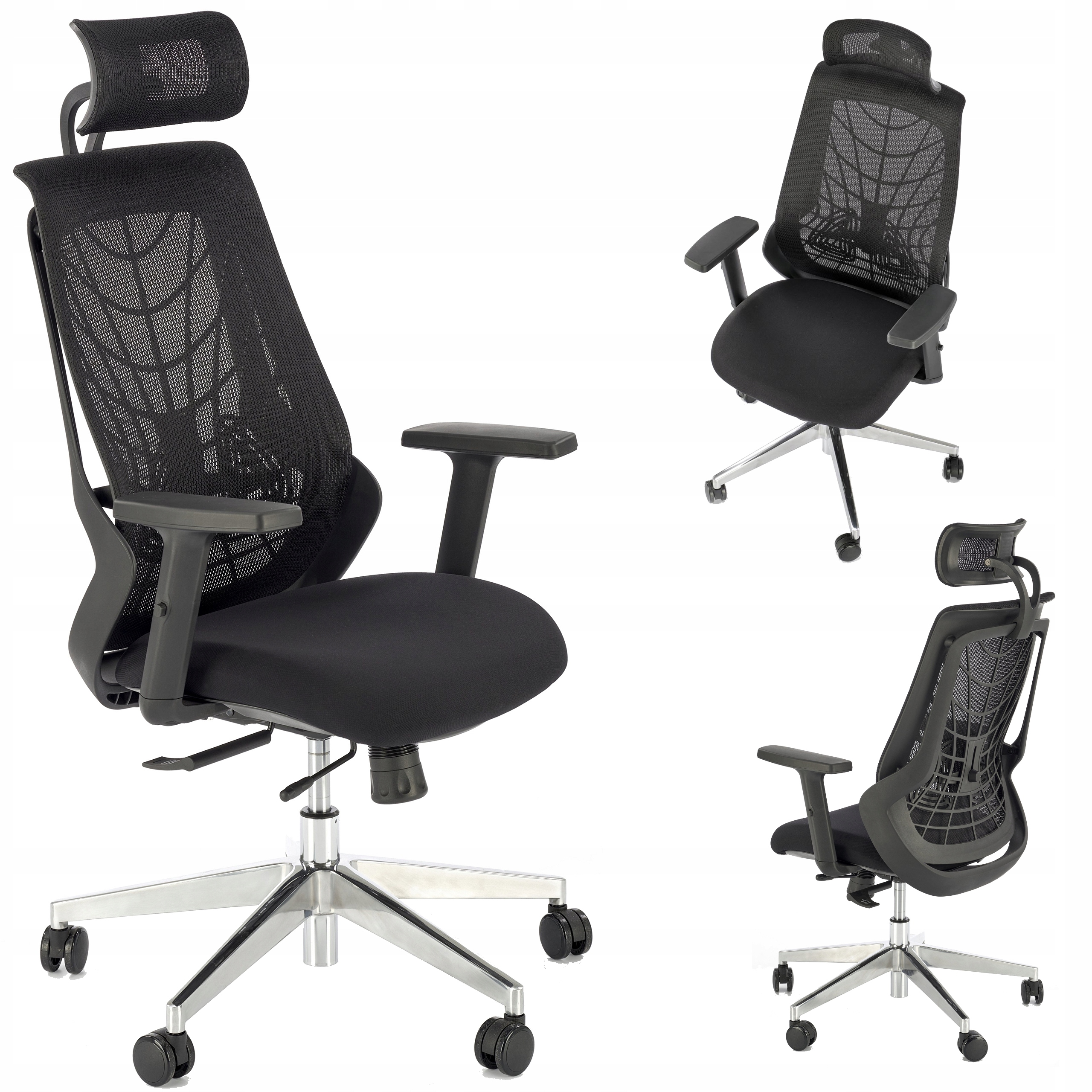 Fotel obrotowy Ergonomiczny Geronimo czarny Halmar
