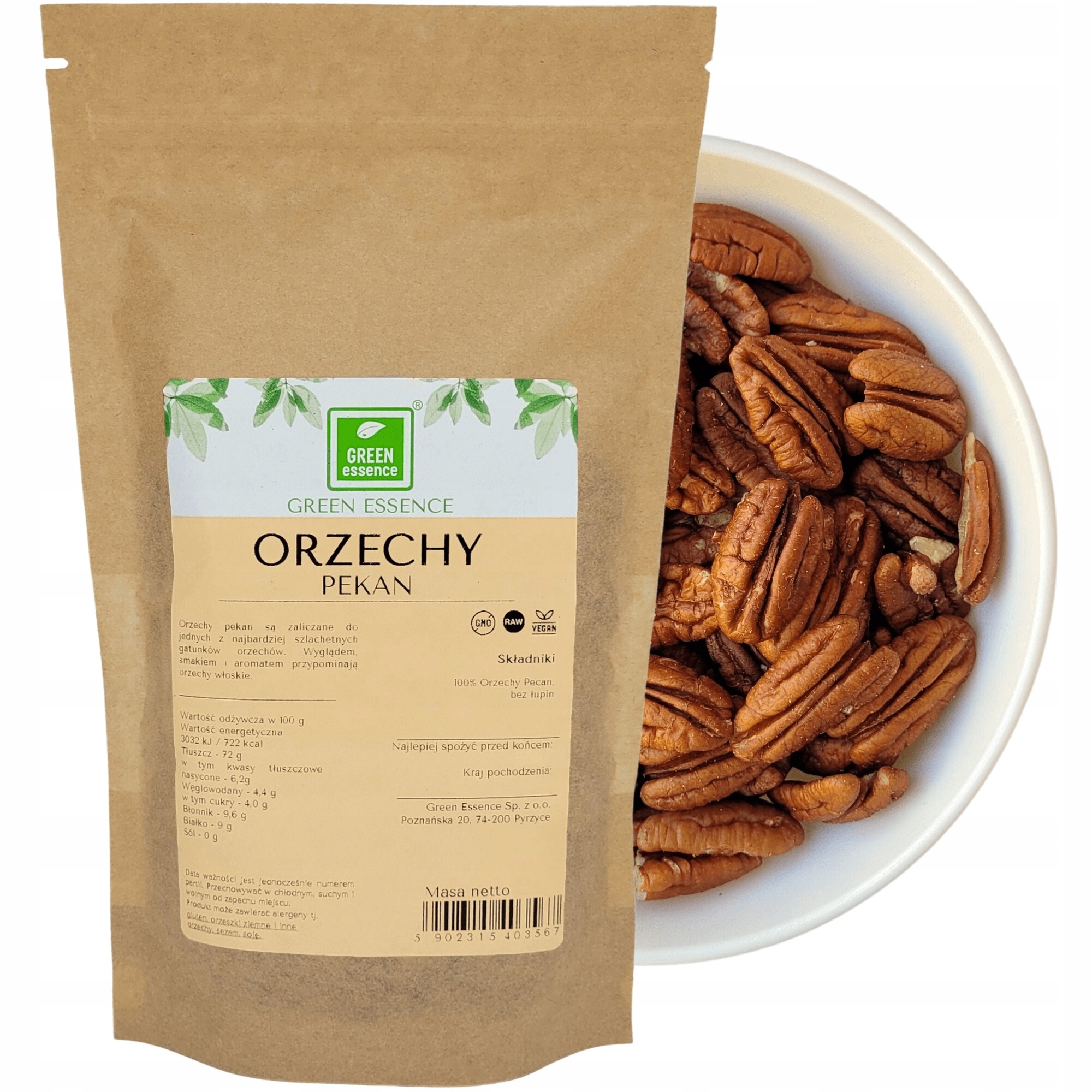 Levně Pekanové Ořechy 500g Pecan Čerstvé Přírodní křupavé Lahodné 2x 250g Set