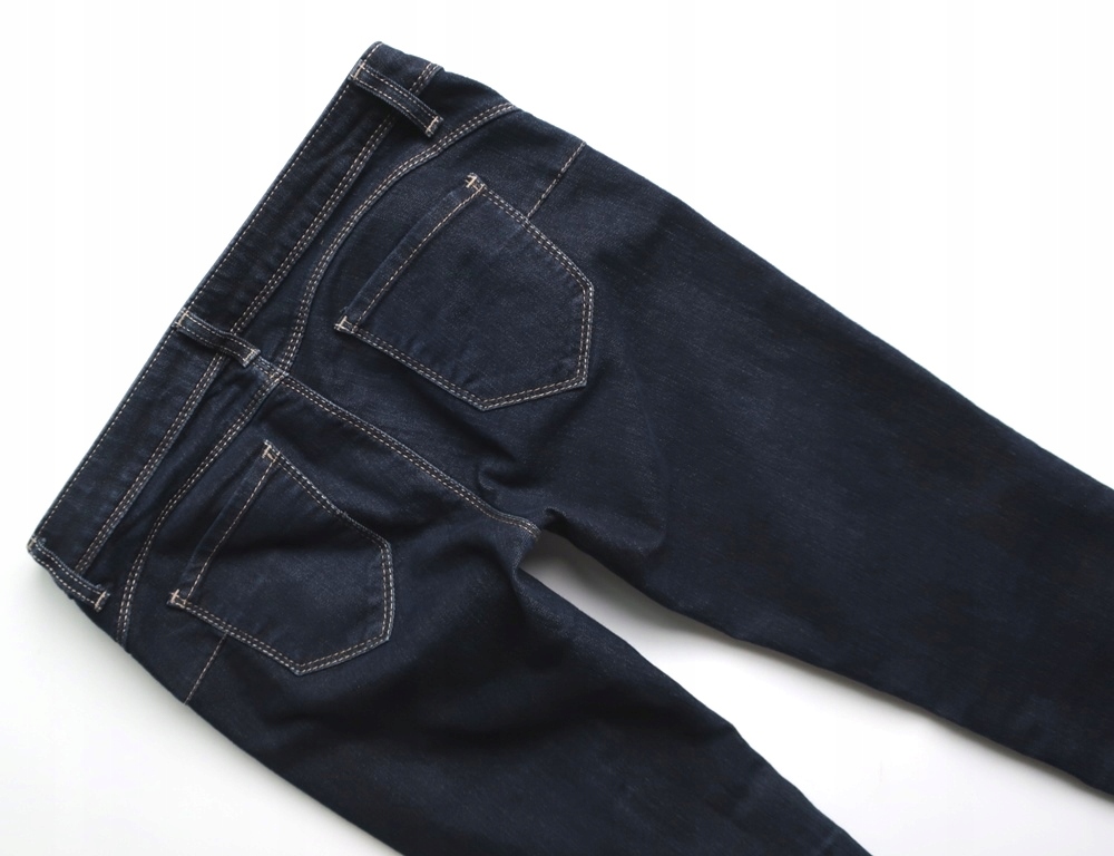 BENETTON 27 JEANSOWE RURKI SKINNY PIN UP GRANATOWE Fason rurki