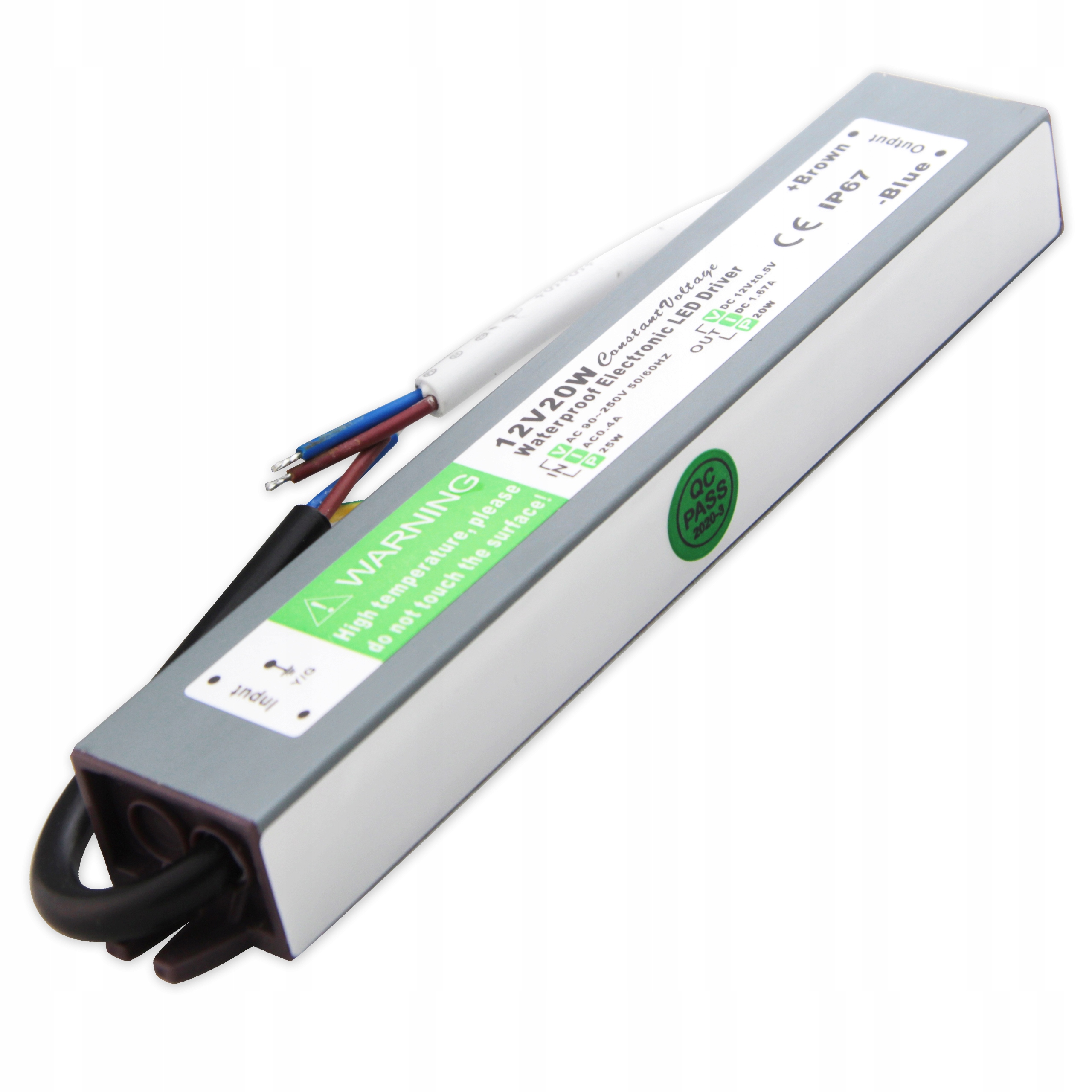 

Zasilacz Slim taśm Led 12V 20W wodoodporny IP67