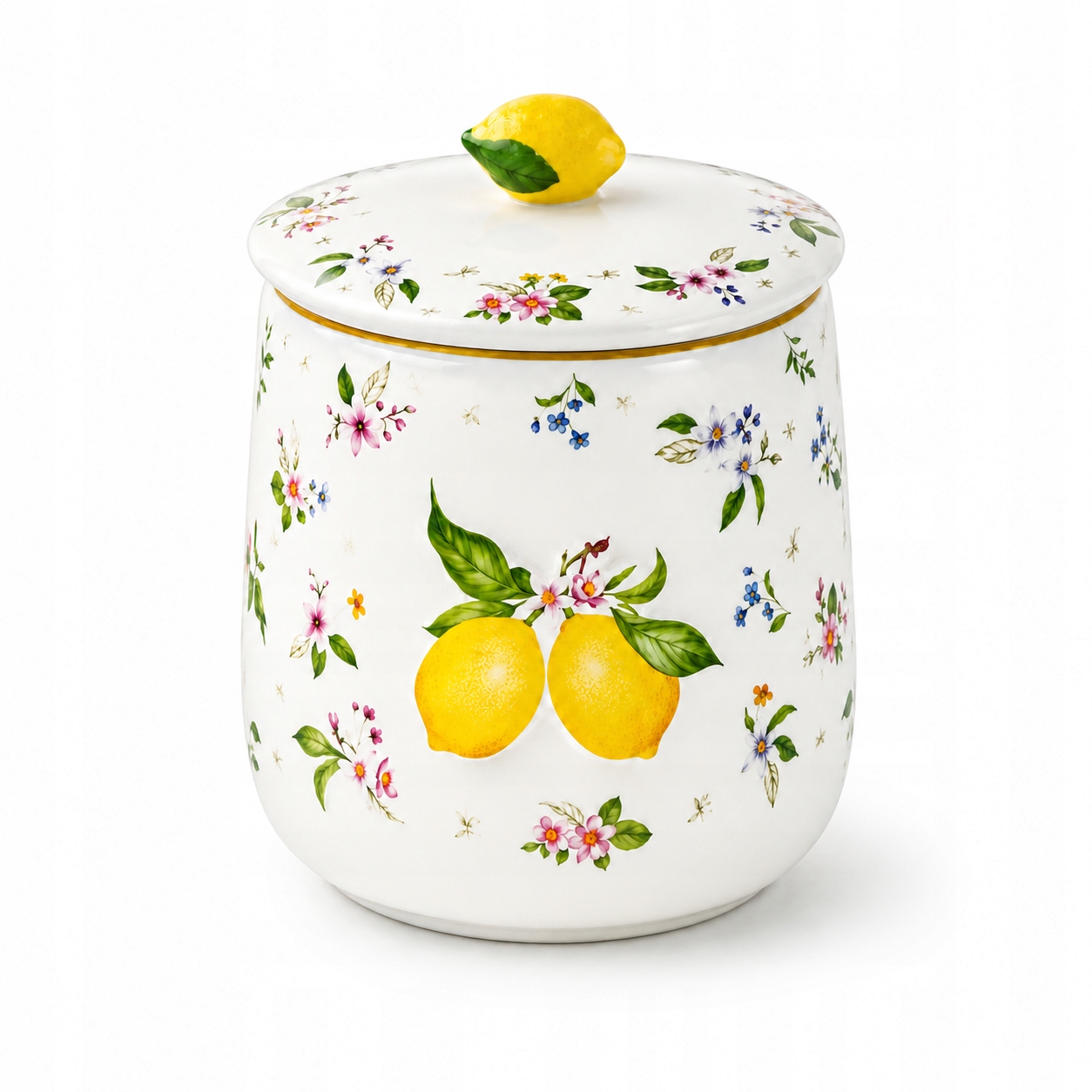 Nádoba porcelánová cukr sůl vzduchotěsná citronová 750 ml ovoce fruit summer