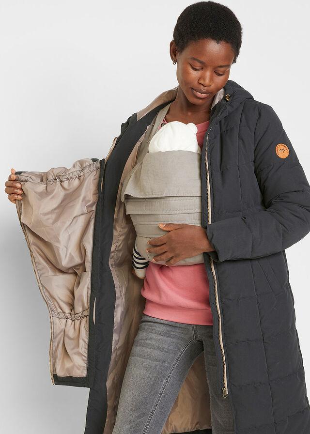 CIĄŻOWY PIKOWANY CZARNY 48 1I0B6 BONPRIX PŁASZCZ Marka Bonprix