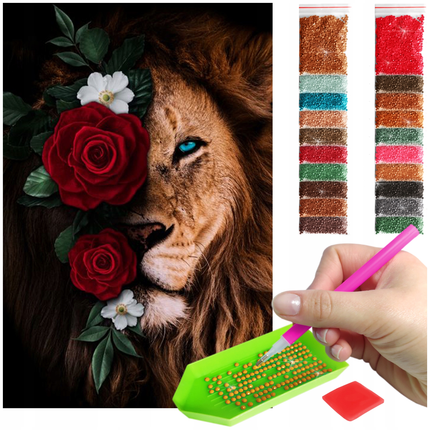 Haft Diamentový Velký 60x40cm Diamond Painting Mozaika Diamentové Příslušenství