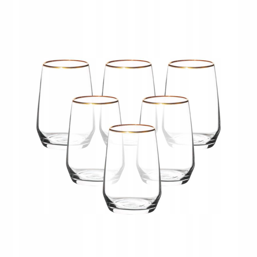 

Szklanki Komplet Szklanek Do Soku 450ml Rubin Gold