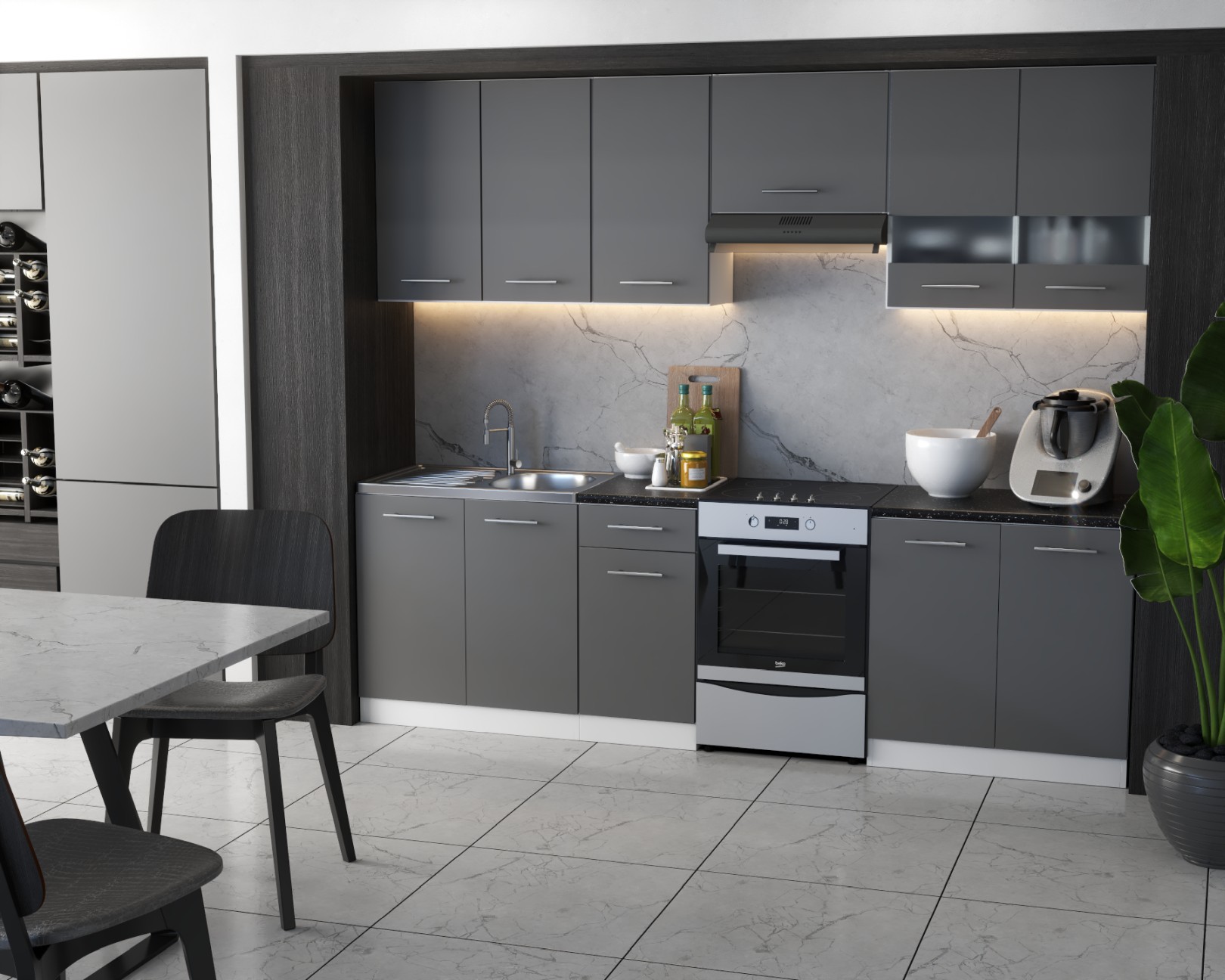 

Meble Kuchenne Zestaw Mebli Kuchnia z Blatem