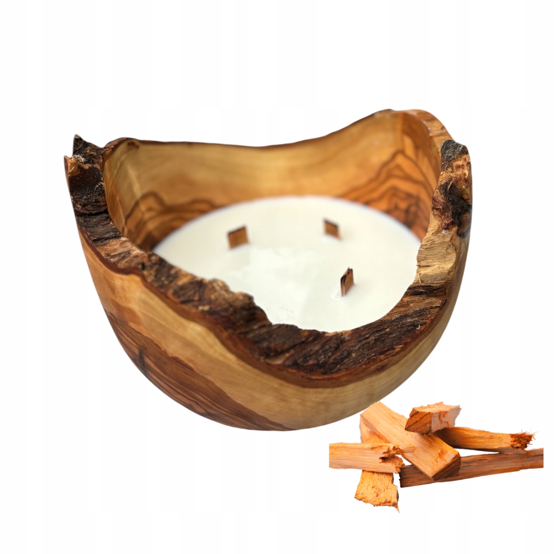 Prírodná vonná sviečka v dreve DMIR18 Arkay sandálová