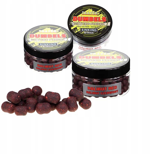 Dumbels Traper Sinking 8-10mm 50g Halibut czerwony