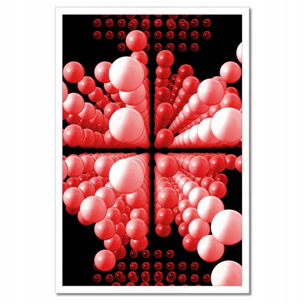 Plakáty v rámu 40x60 Červené kuličky Matrix