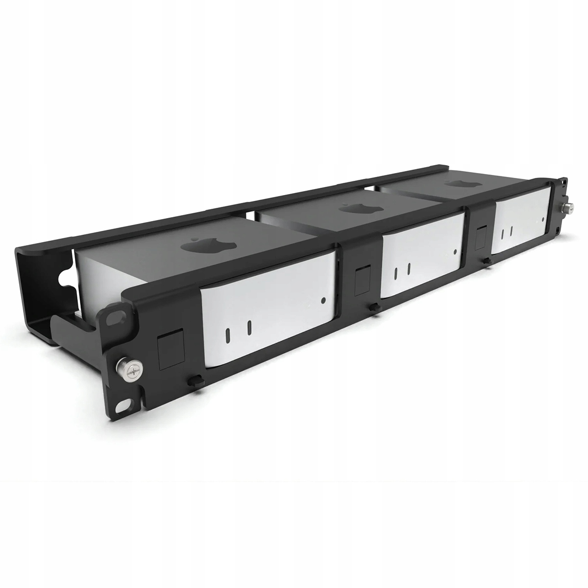 Stelaż MacRack Mac mini 2024+ Rack 19″ 2U na 1 do 3 Apple Mac mini 2024+