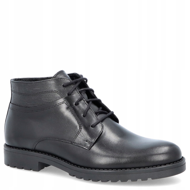 Pánské kožené polobotky Tapi F-2446 Černé 45