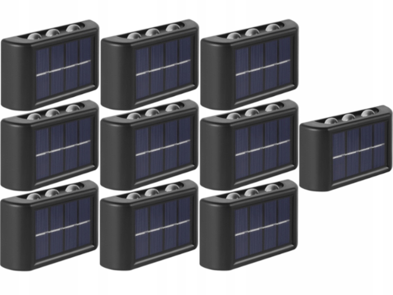 10 x Solární nástěnné svítidlo Led lampa na domek Altán