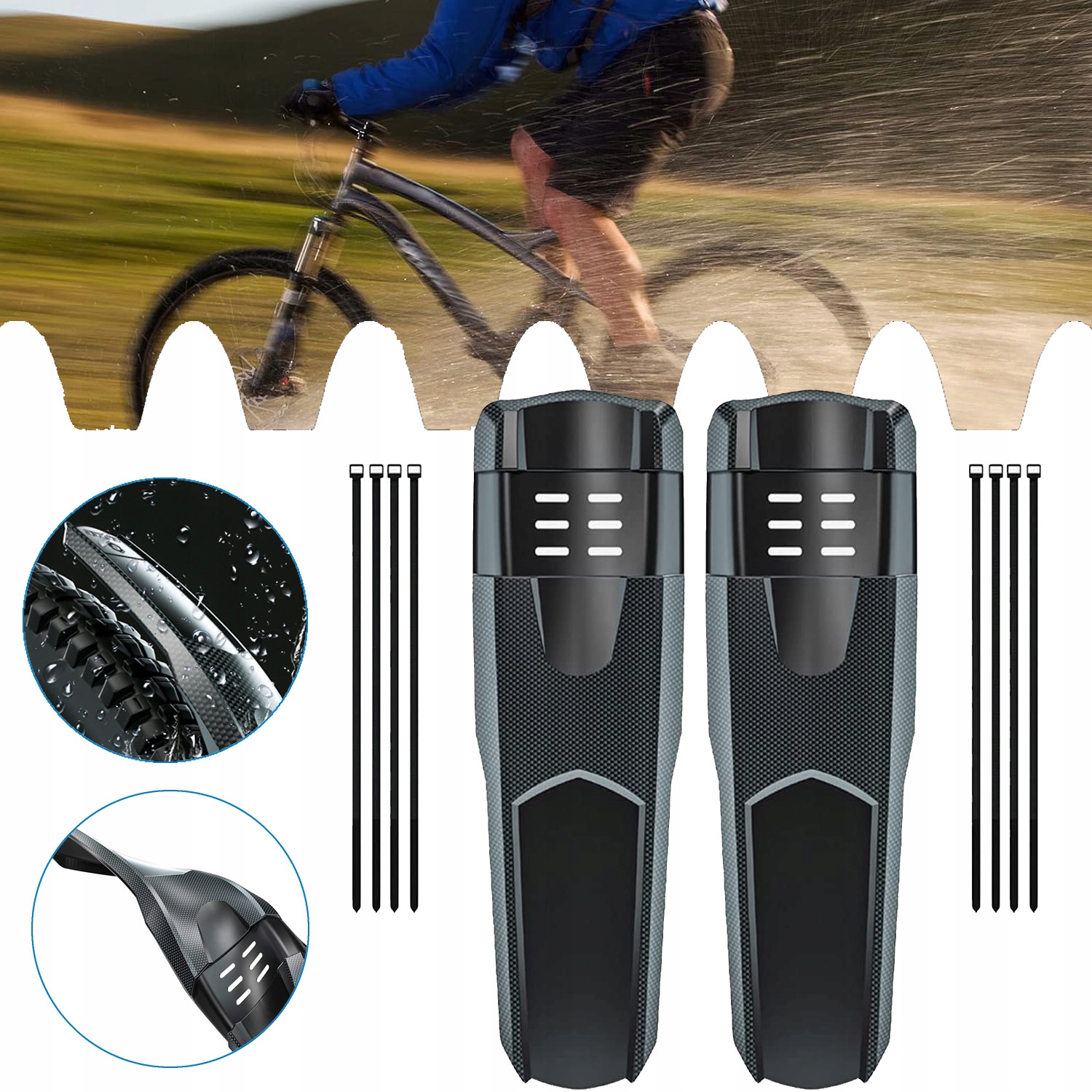 UNIWERSALNE BŁOTNIKI DO ROWERÓW MTB, BŁOTNIKI DO ROWERU SZOSOWEGO ROWER