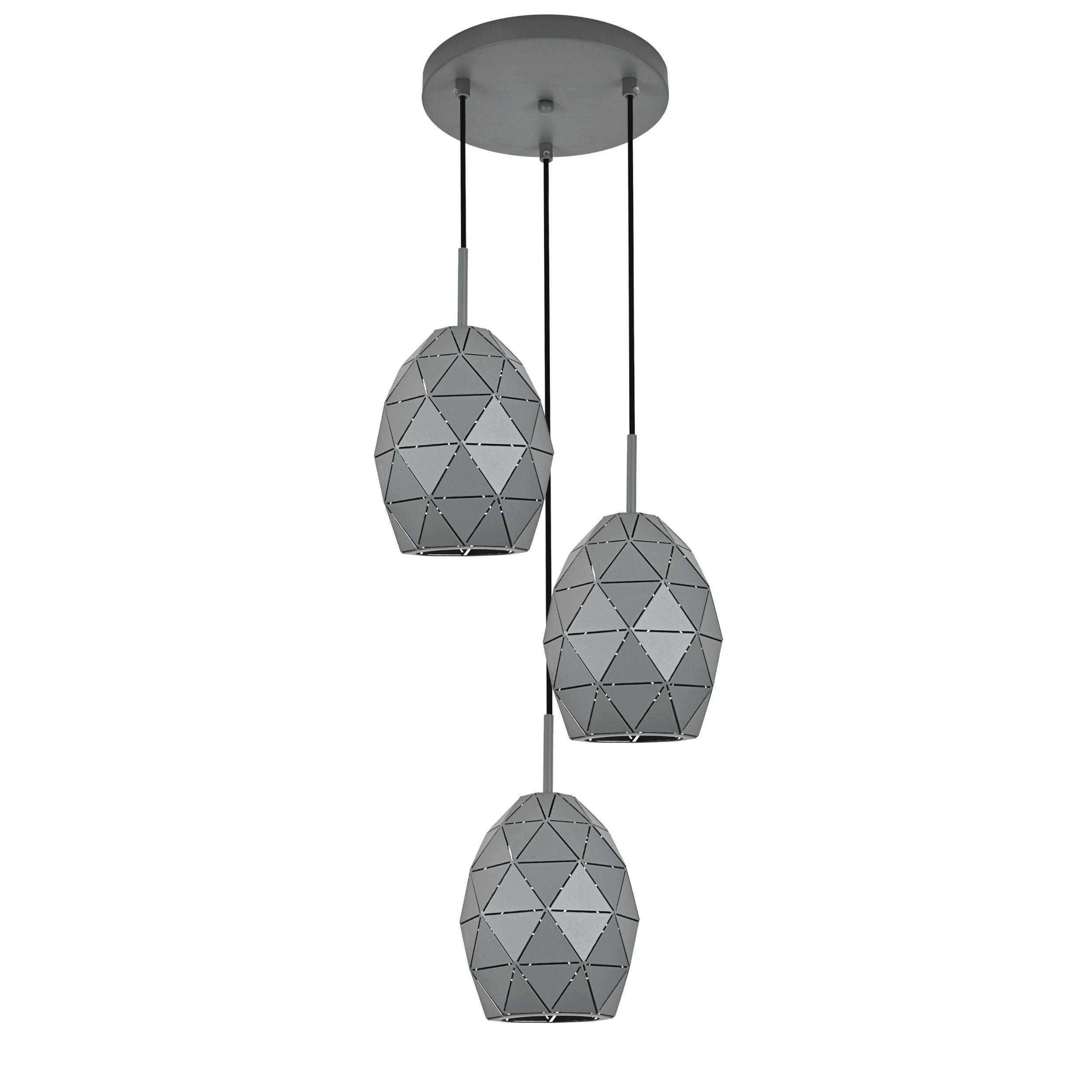 Závesná lampa Egana grafitová 3xE27 Industriálne Geometrické Osvetlenie