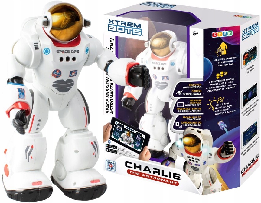 

Xtrem Bots Robot Interaktywny Charlie Astronauta