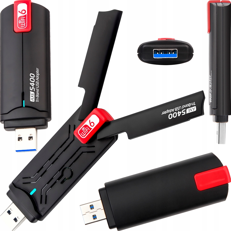 AXE5400 Gigabitová Anténa Síťová Karta Adaptér WiFi6E Triband 5GHz 6GHz WPA3