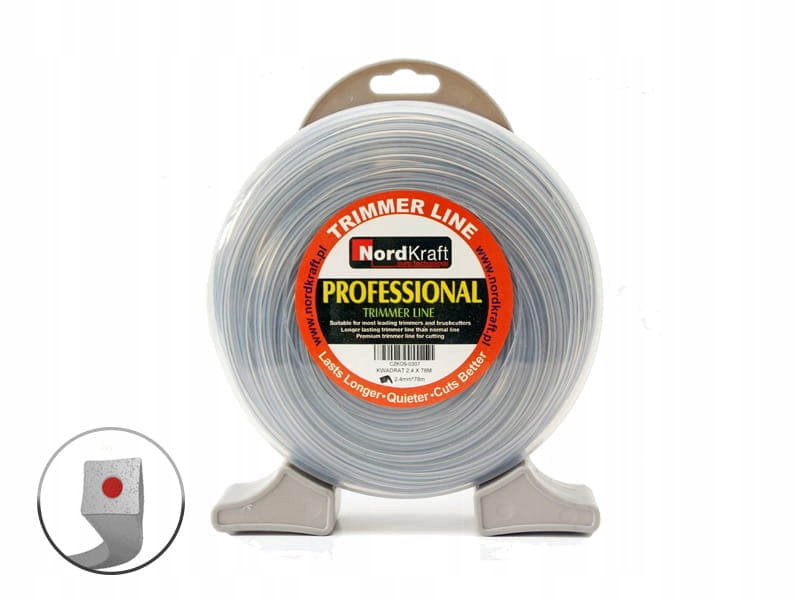 

Żyłka tnąca kwadrat 2,4mm/78m Zbrojona kosy