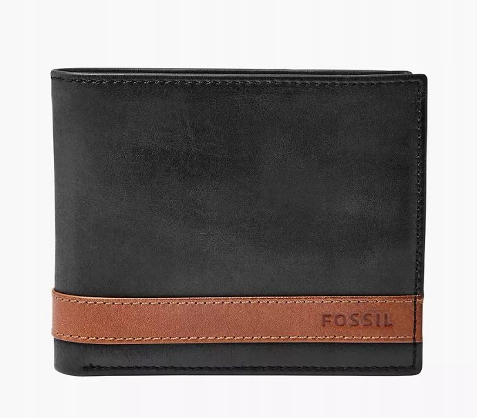 Fossil Černá Pánská Kožená Peněženka, Malý Žffík