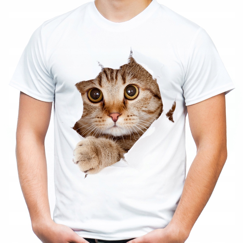 

Koszulka dziecięca z kotem rozrywającym tshirt 152