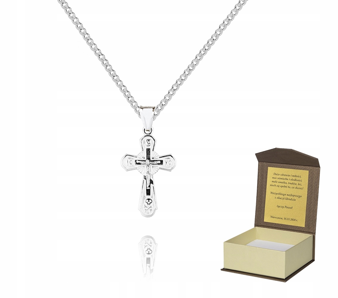 Stříbrný řetízek Pravoslavný Křížek 45 cm P3K25