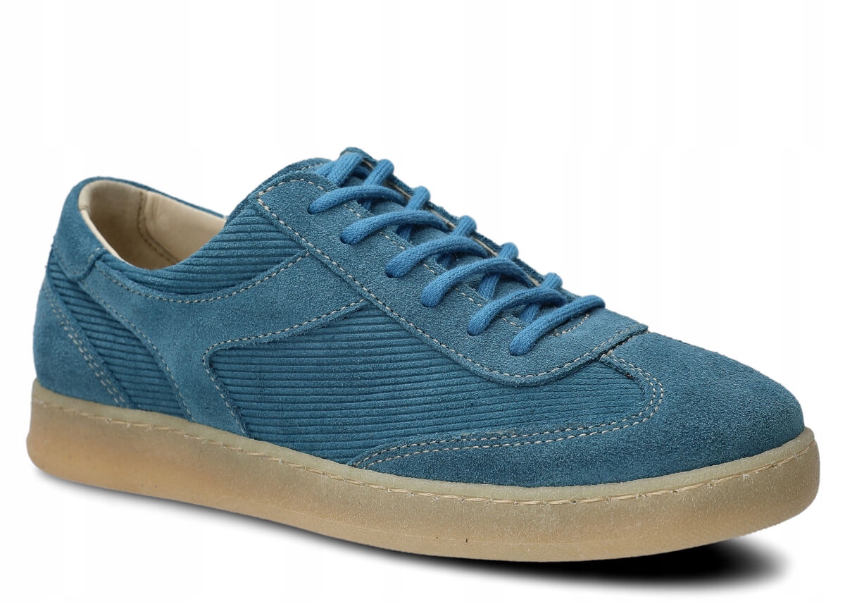 Dámské kožené polobotky jeans velur Nagaba 130, pohodlné, polské 38
