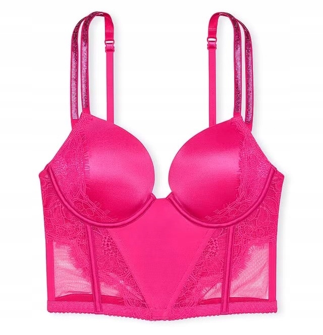 Top push-up korzet Victoria's Secret s zirkony na ramínkách 70C (32C)