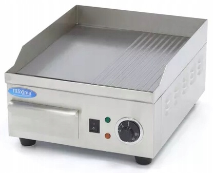 Elektrická grilovací deska hladce rýhovaná 36 cm 2000 W Maxima 09365160