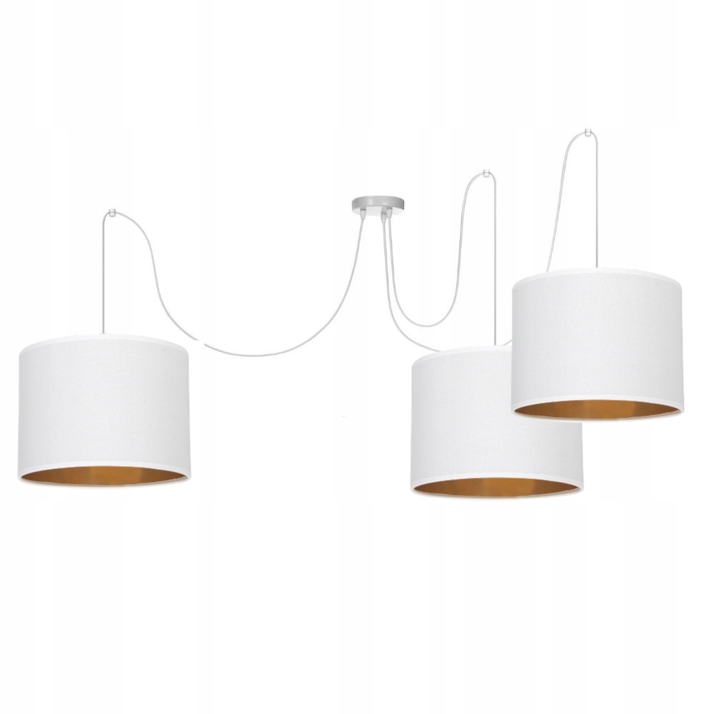 Závěsná Stropní Lampa Lustr Pavouk Stínidlo Gold E27 Zlatý Střed 20 cm