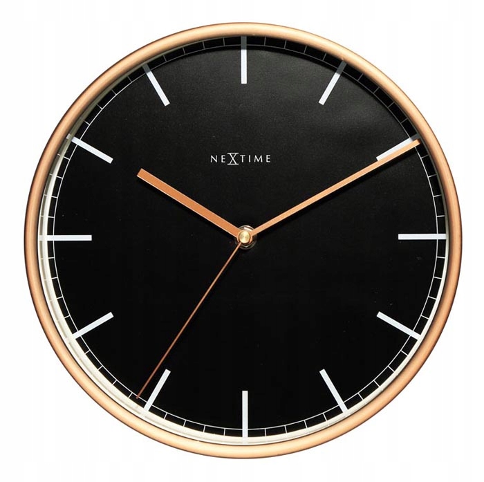 Čierno-medený nástenný hodinový stroj Company Nextime