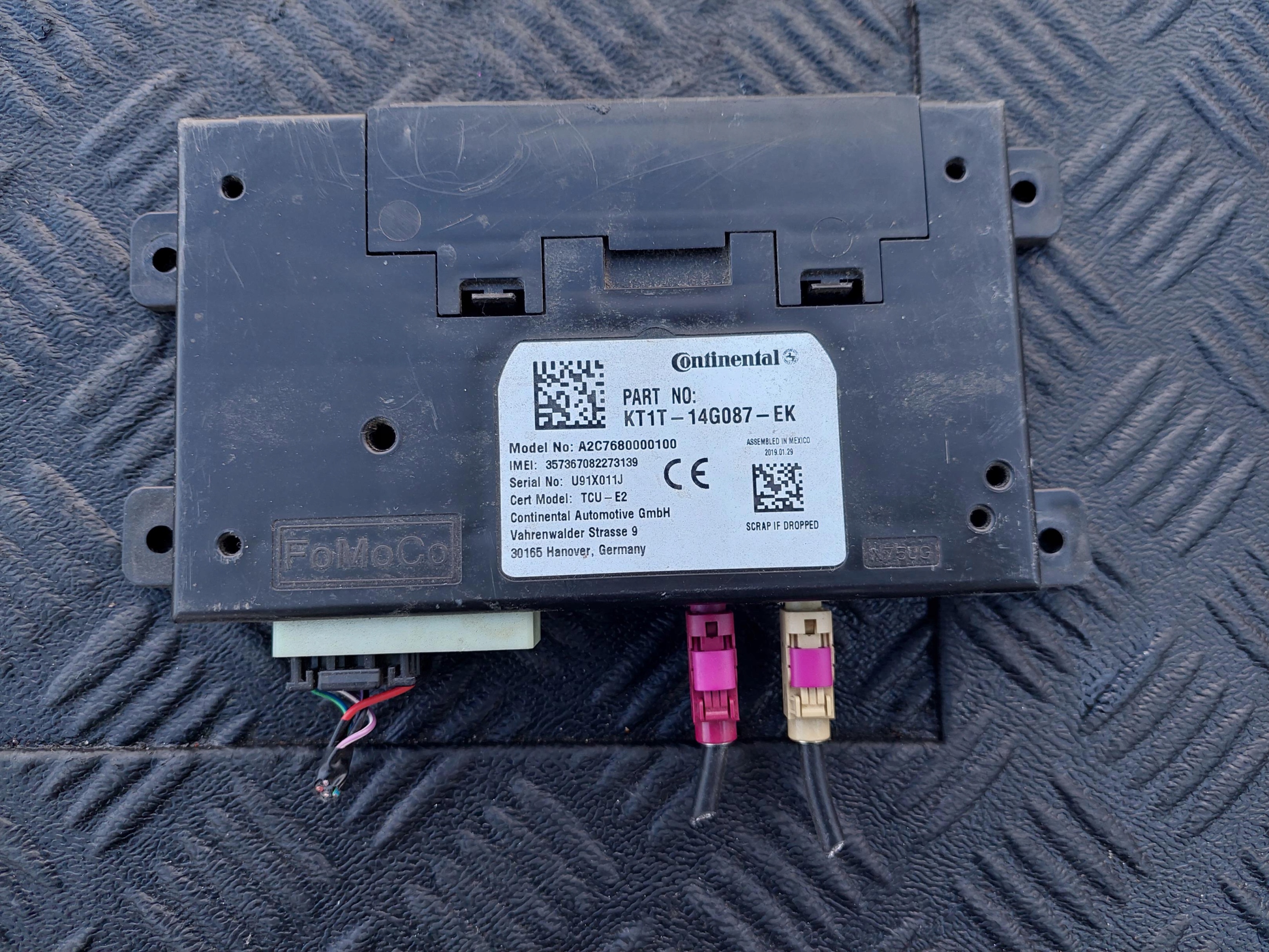module control unit KT1T-14G087-EK FORD RANGER V LIFT 3.2 TDCI