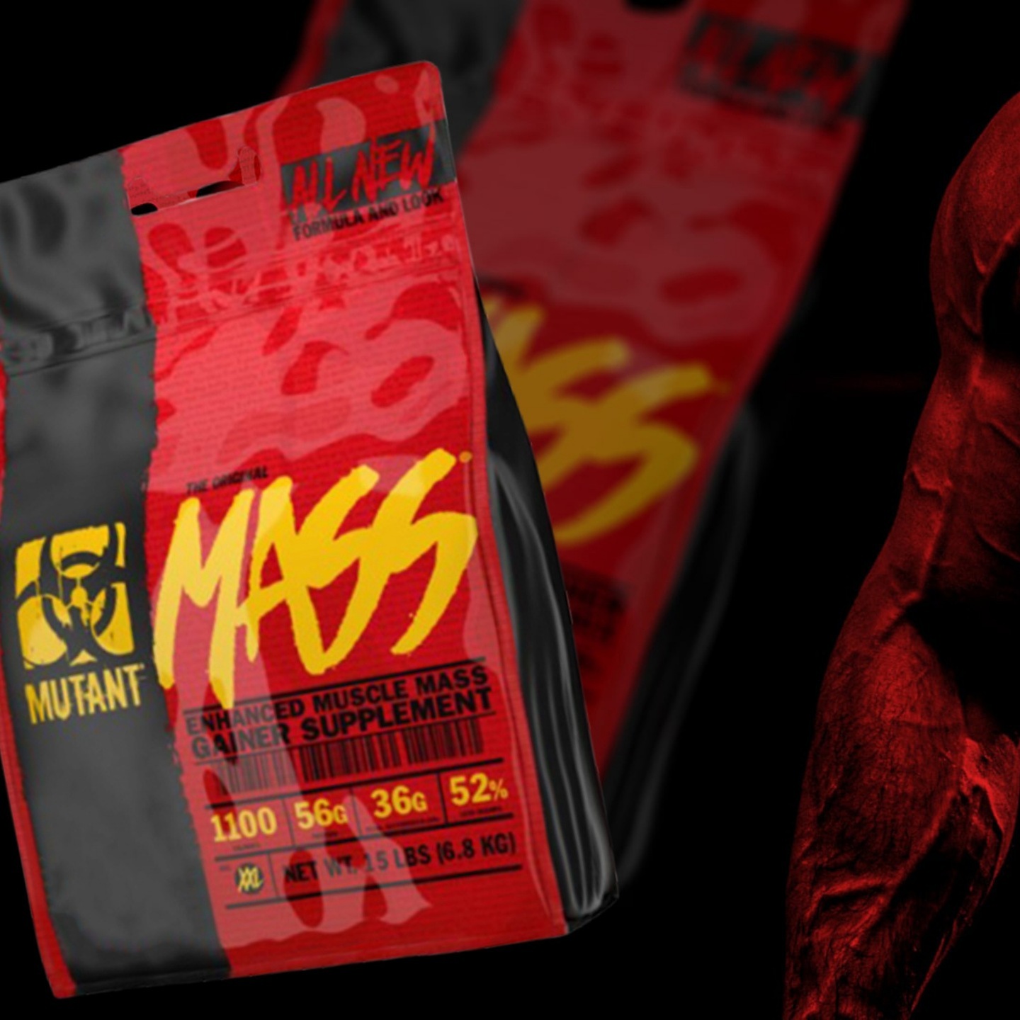 GAINER PVL MUTANT MASS 6800g BIAŁKO WHEY SIŁA MASA truskawka banan — 16