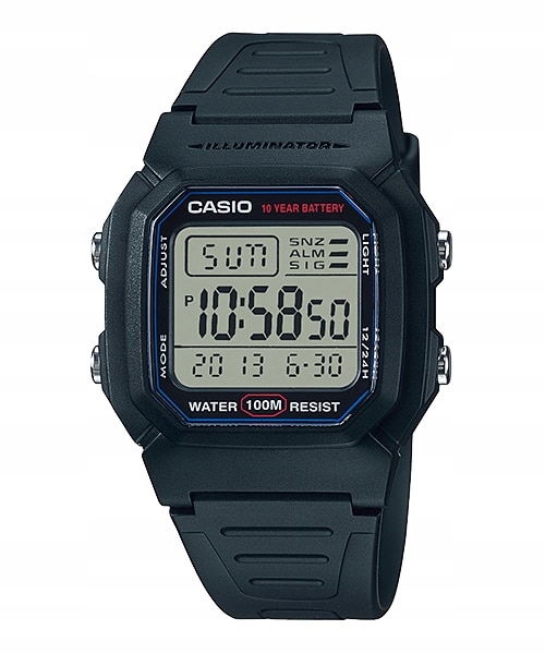 Sportovní černé hodinky Casio W-800H Záruční doba 3+3L Zibi Gravírování bonus