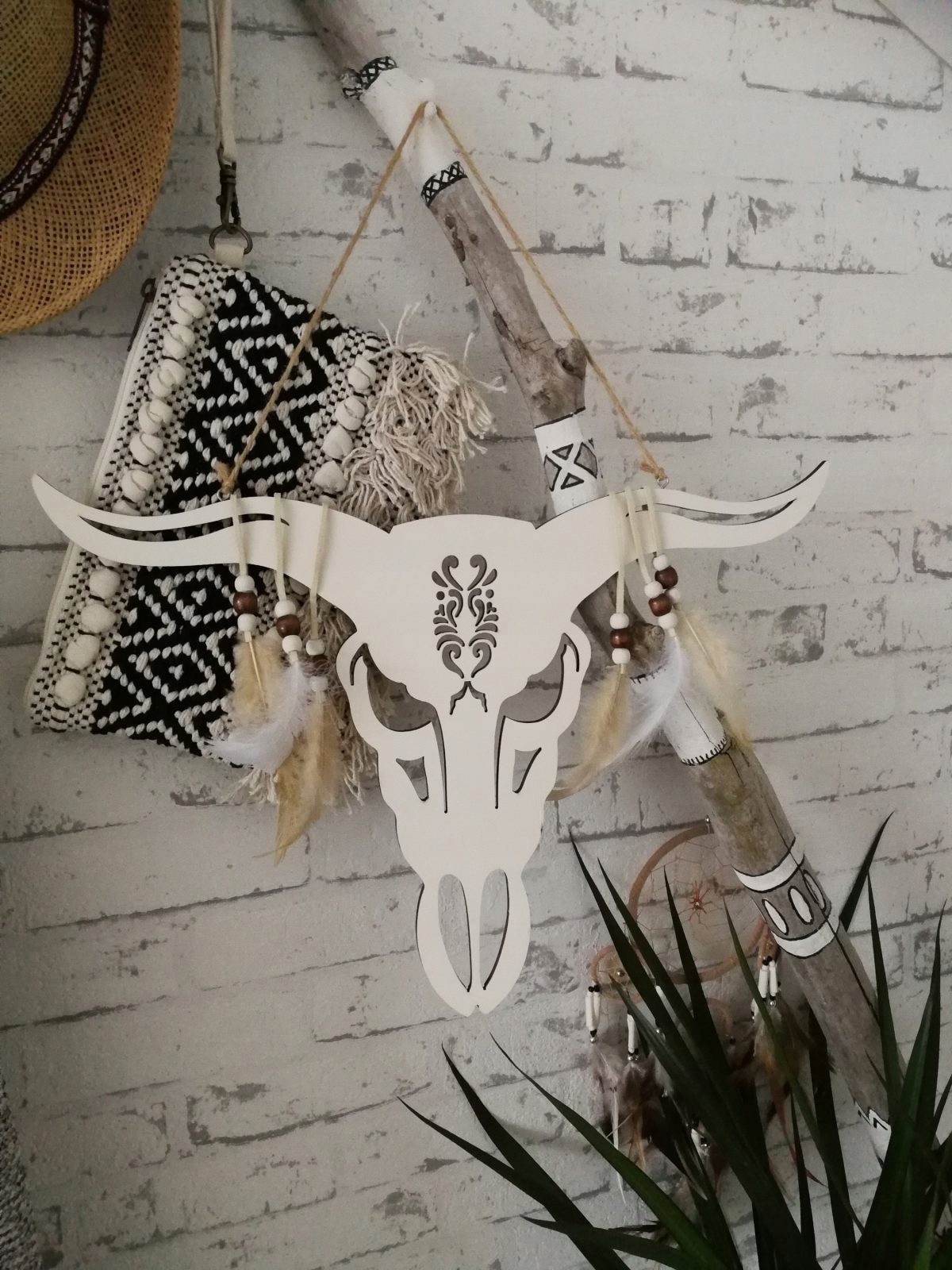 ORYGINALNA DREWNIANA DEKORACJA ŚCIENNA