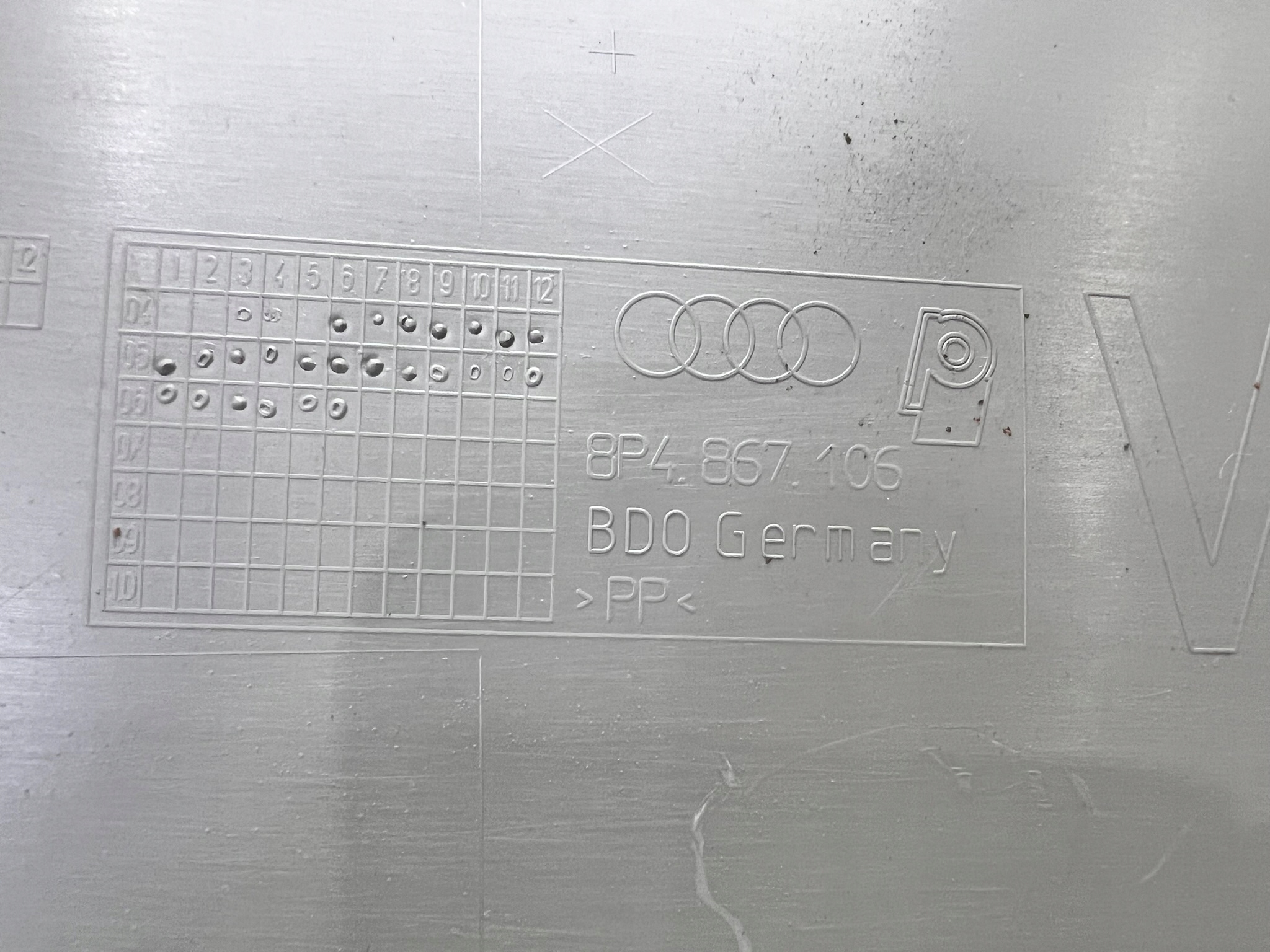 side door right front AUDI A3 8P 8P4867106