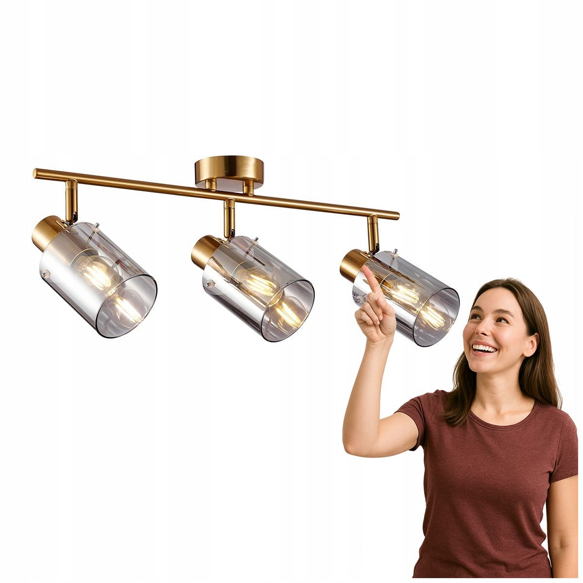 Lampa reflektorová Sardo 3xE14 Moderná mosadz Italux