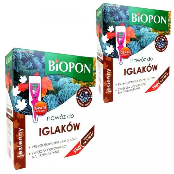 

Nawóz do iglaków jesienny Biopon 3 kg Pakiet