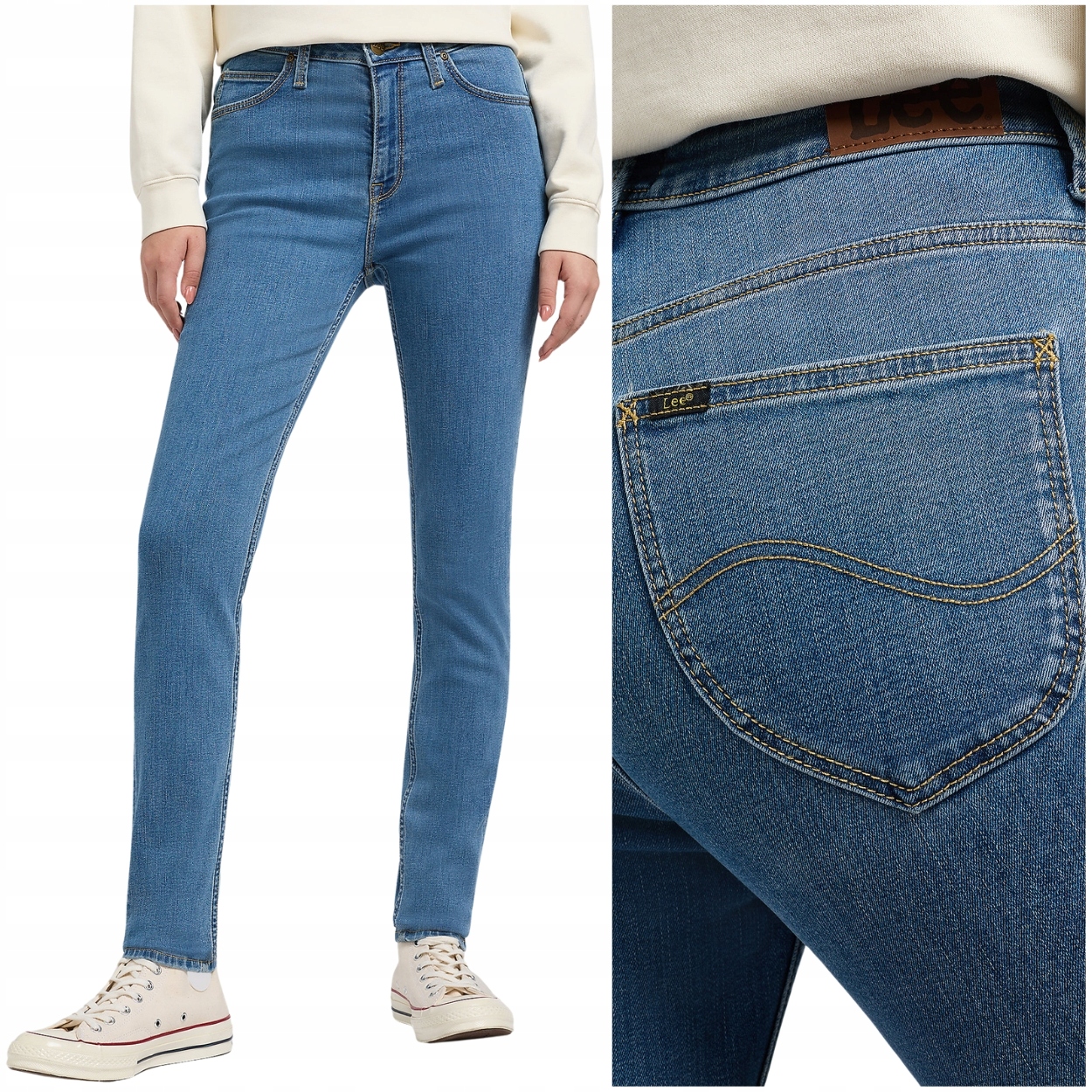 Lee Scarlett High Solar Winds vysoké dámské džínové kalhoty W30 L33