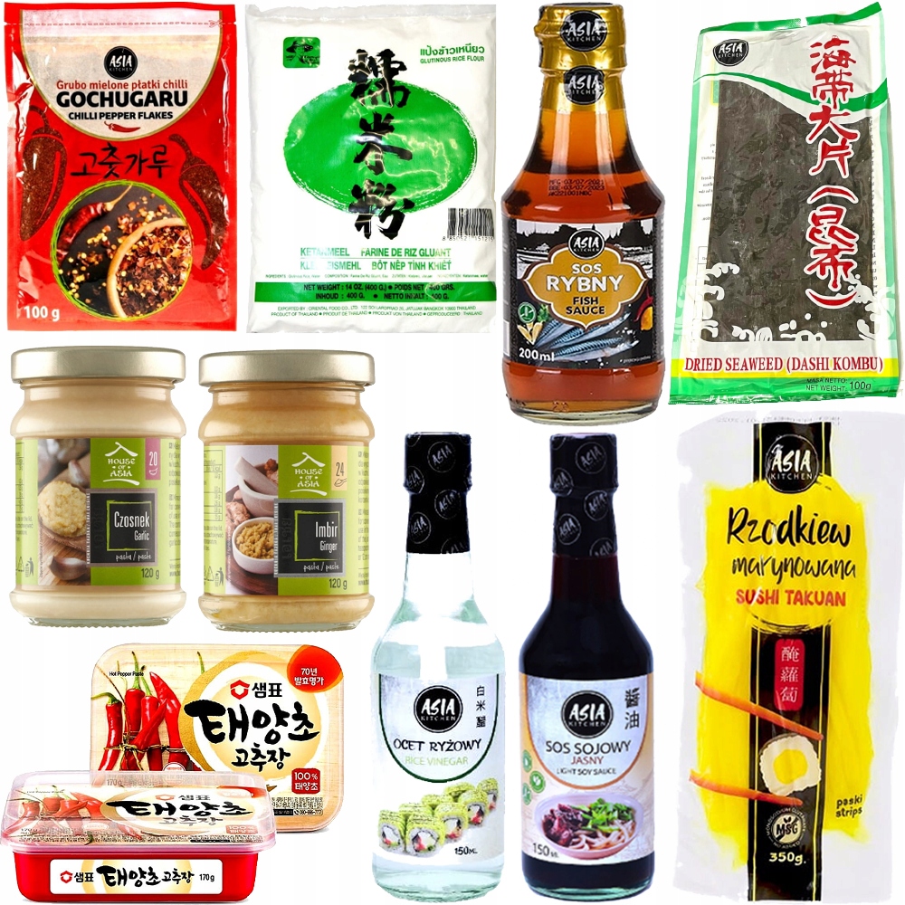 Levně Sada přísad pro přípravu zelí Kimchi Složení 10 produktů