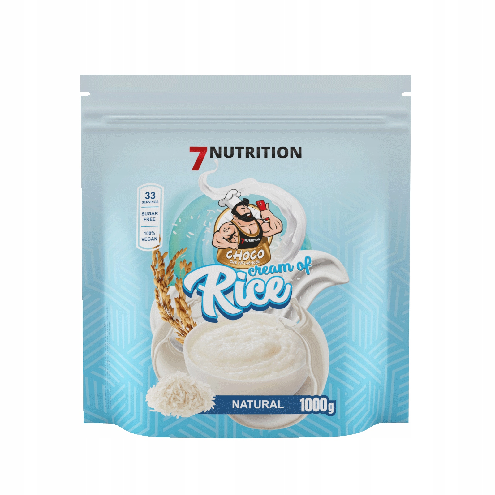 7Nutrition Cream Of Rice 1kg Kleik Ryżowy Lekko Strawny Posiłek Natural