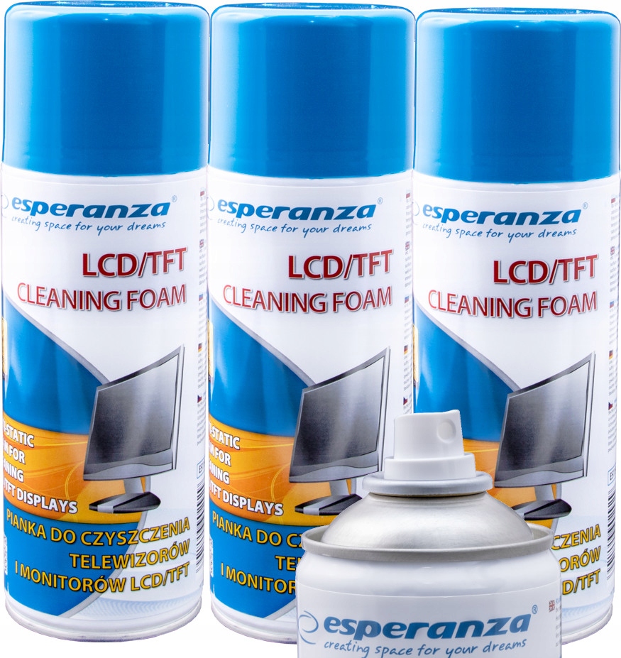 PŁYN PIANKA DO MYCIA MONITORÓW LCD, LED, OLED, TFT 400ML X3