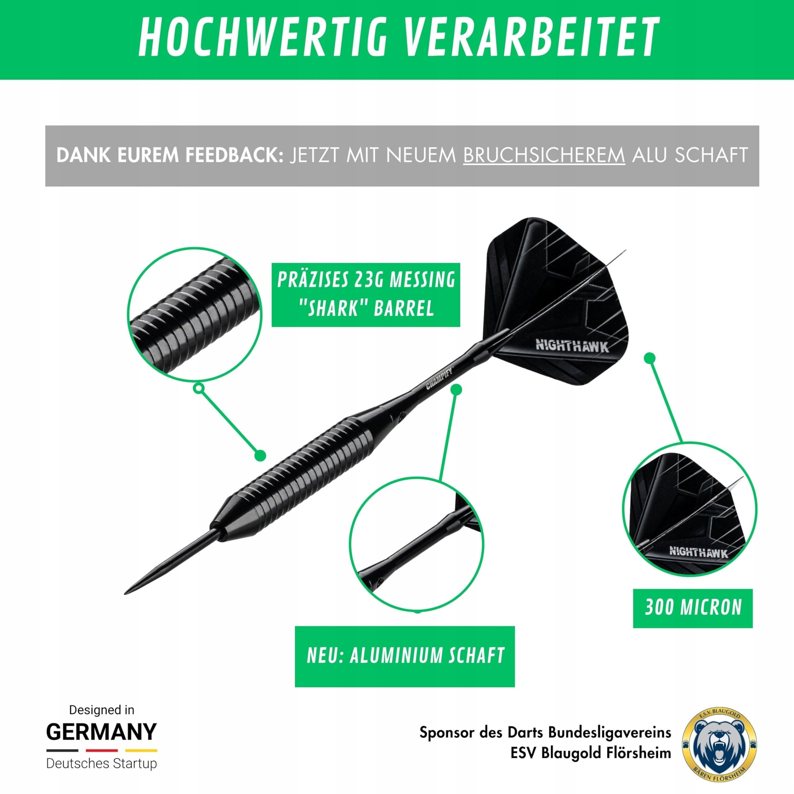 CHAMPIFY Zestaw Rzutków Nighthawk 23g Stalowe Groty Dla Początkujących — miniatura 2