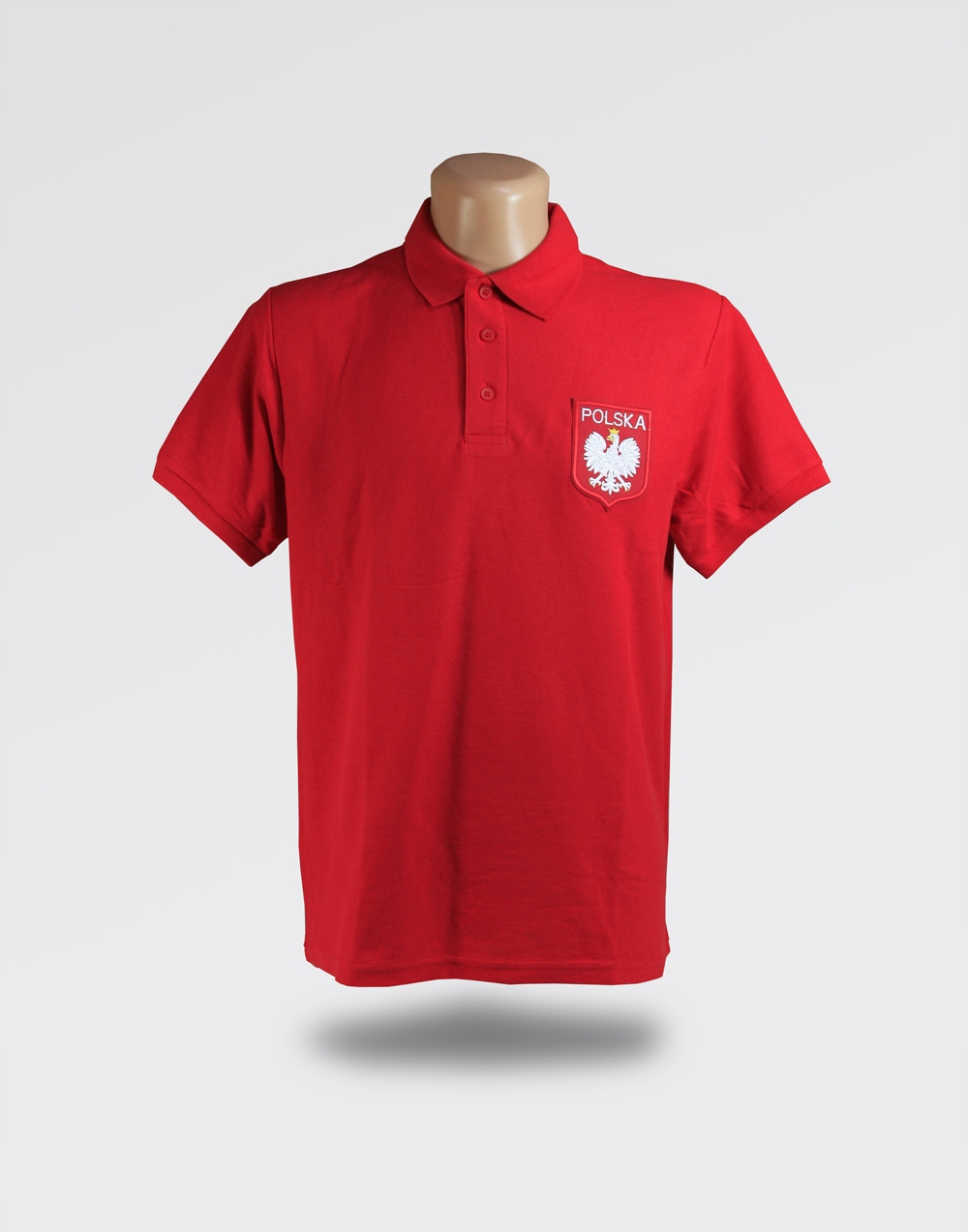Koszulka Polo czerwona Polska męska z orzełkiem