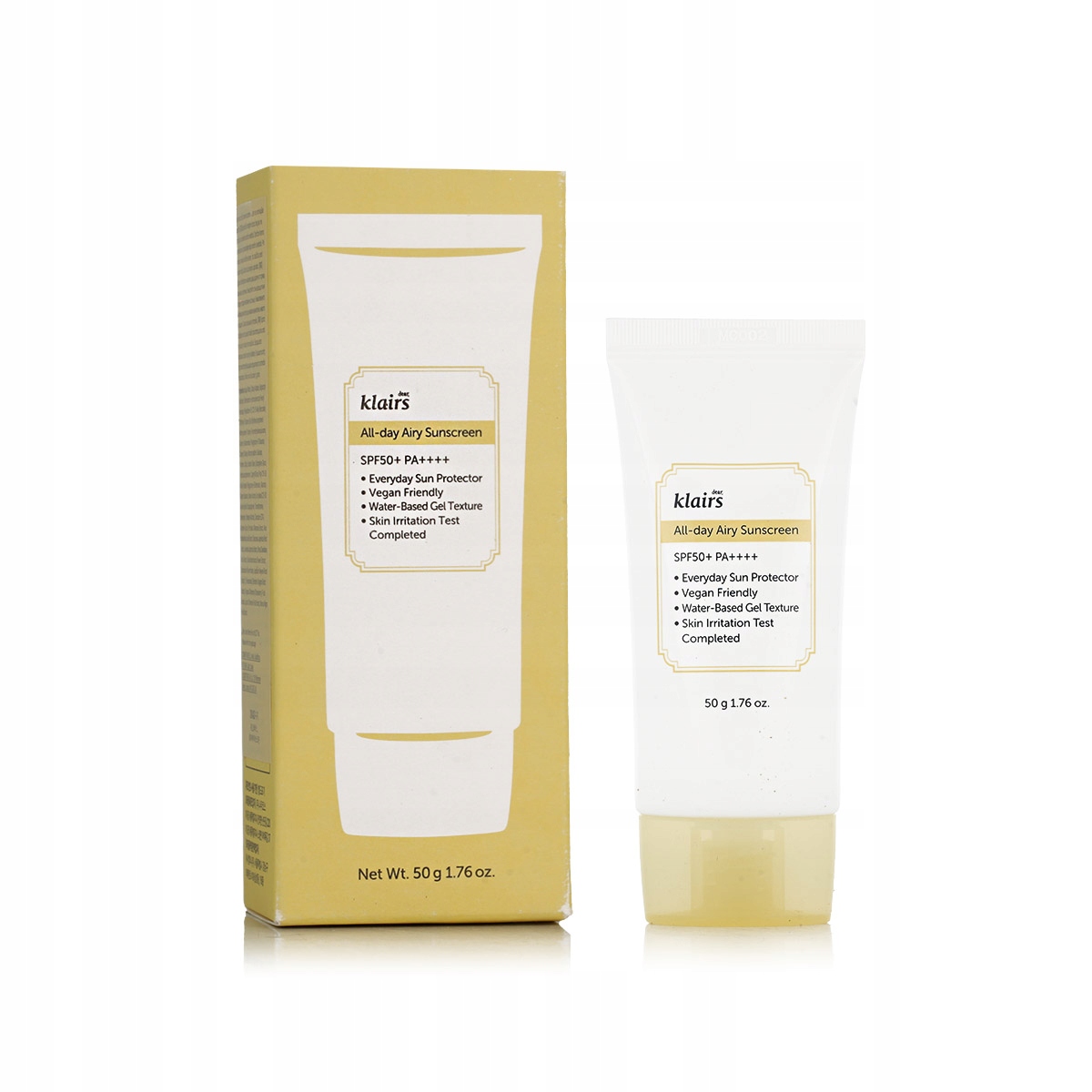 Dear, Klairs All-day Airy Sunscreen Spf 50+ Pa++++ 50 g