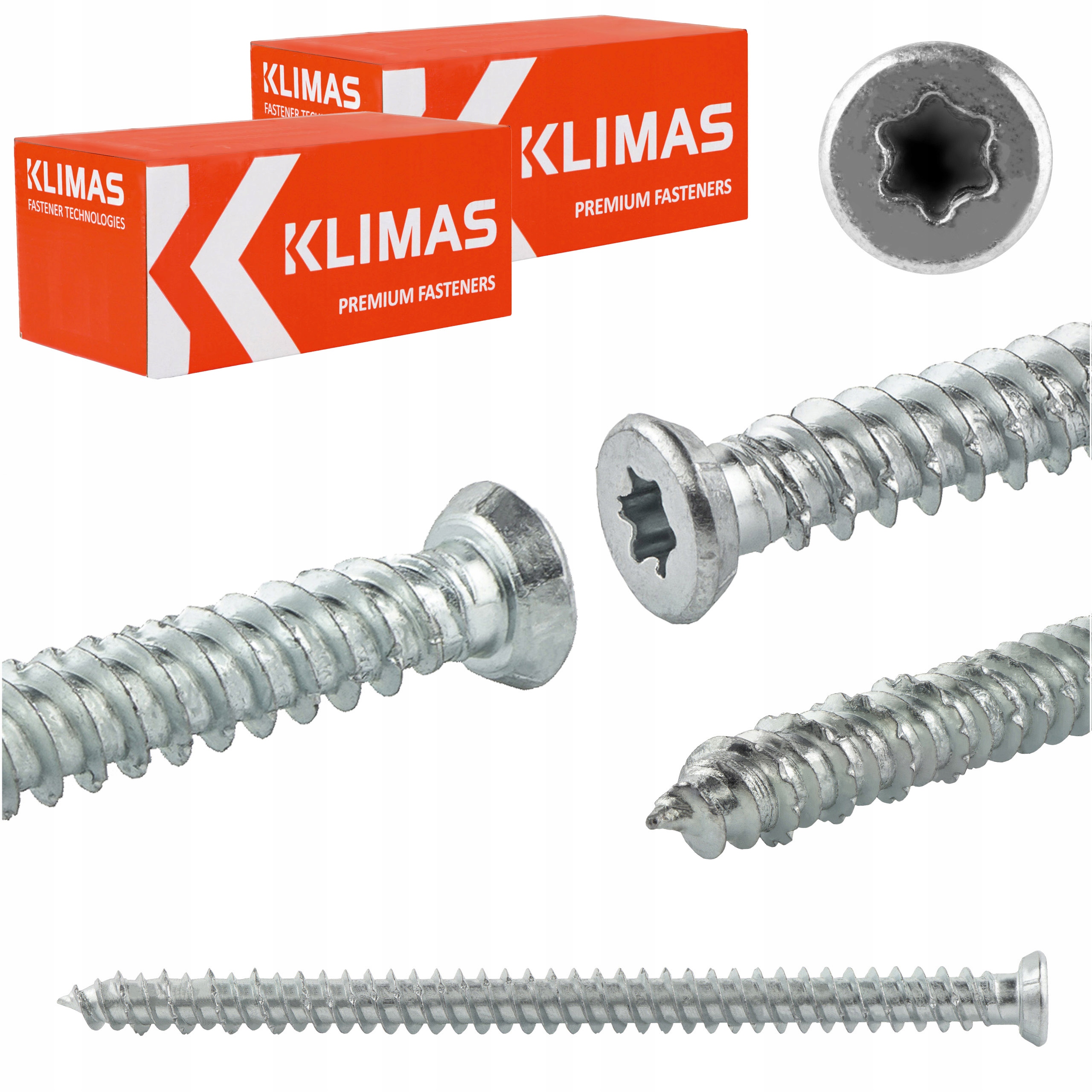 Zárubňové šrouby 7,5 x 102 mm 200 ks válcové Torx Klimas Whow