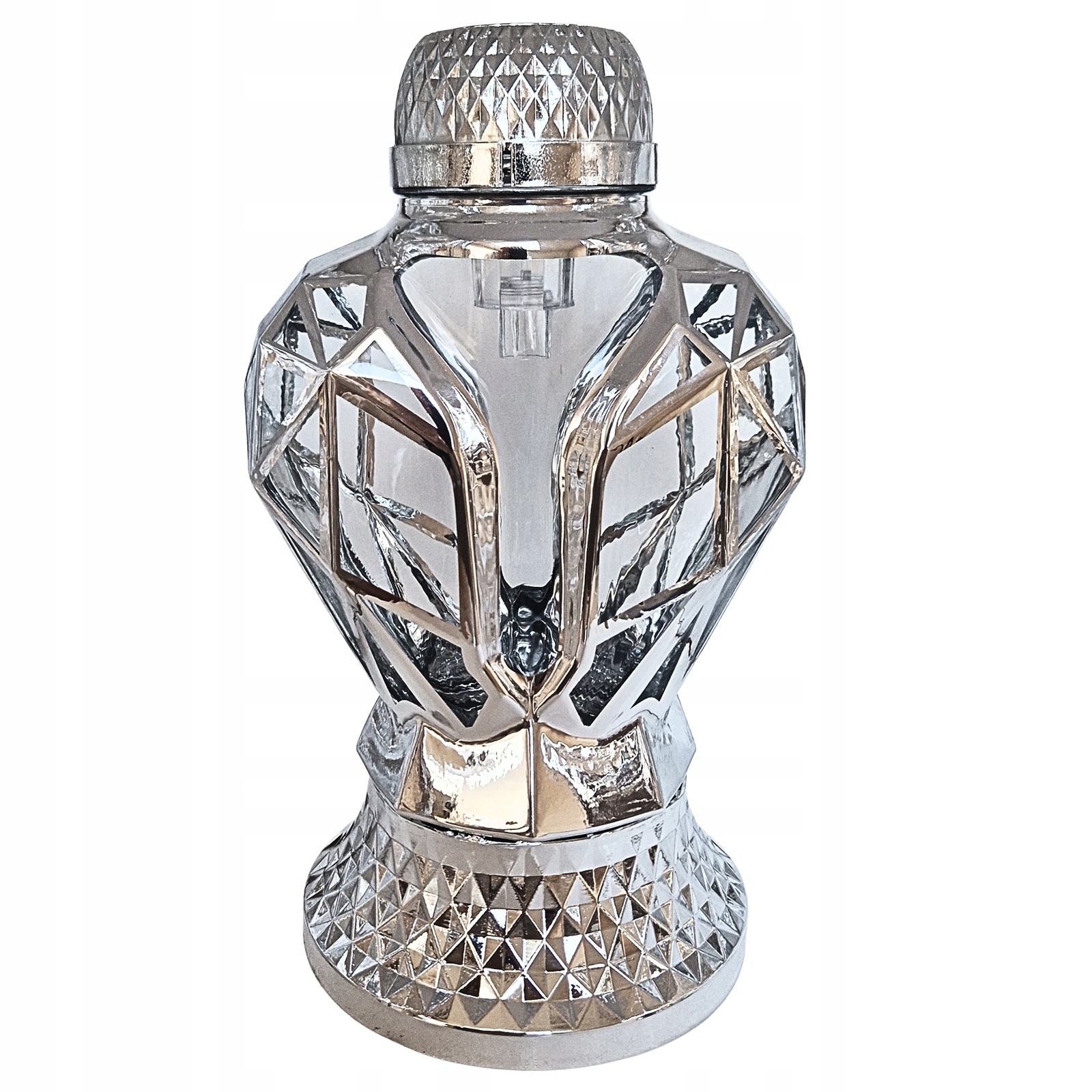 Znicz PREMIUM Solarny LED 27 cm – efekt lustra MALOWANIE WITRAŻ