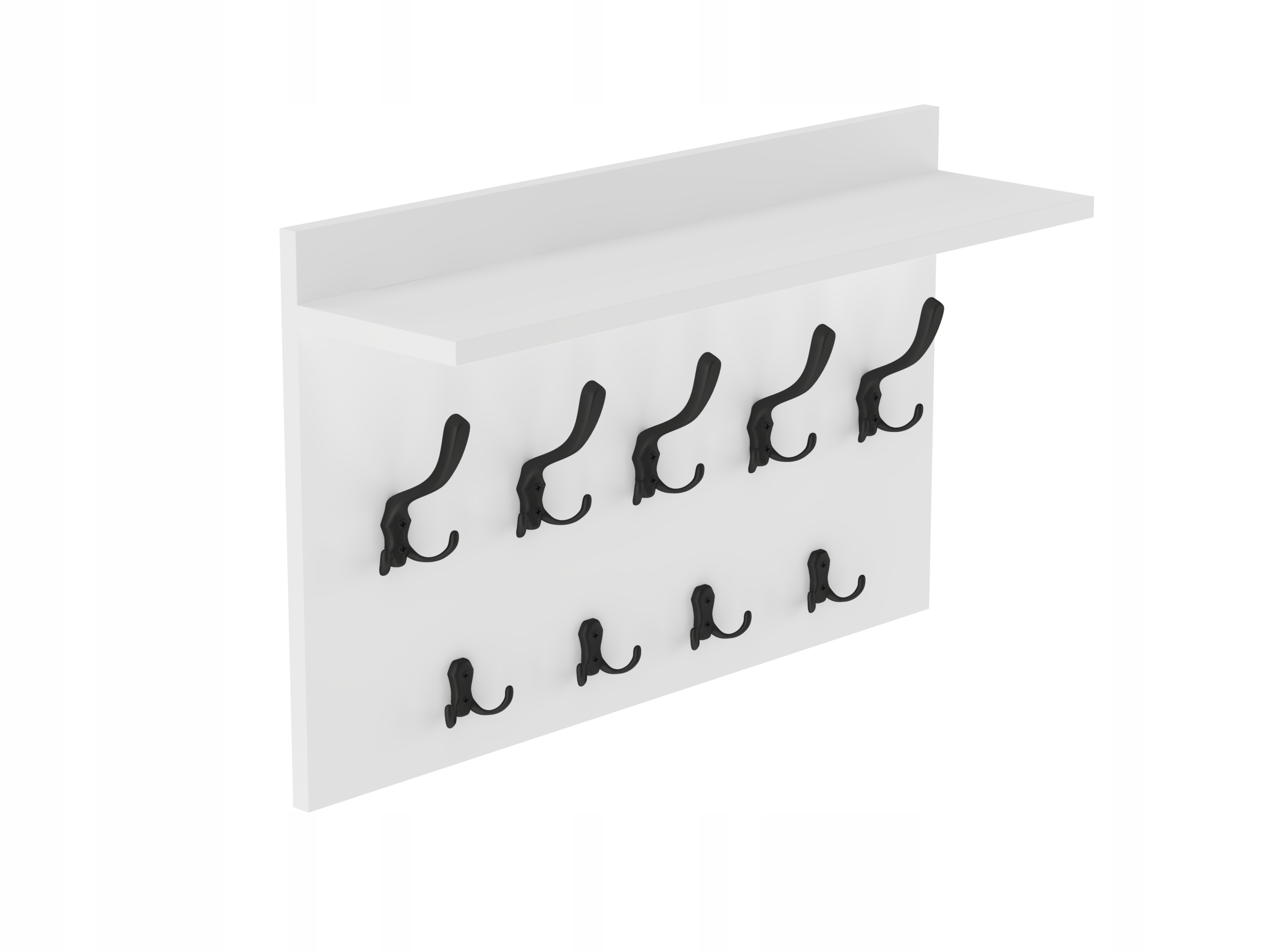 Šatní Ramínko Na Oblečení Velký Bílý Černý Háček Na Poličku 65X40 CM